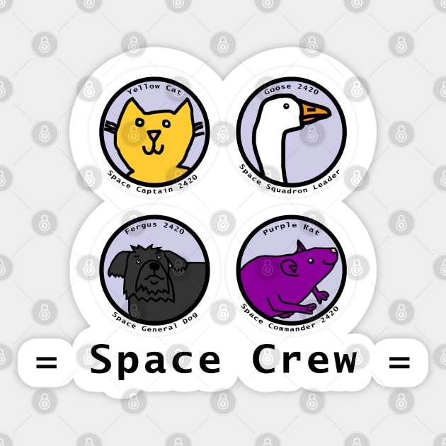 Space Crew 2420 with Space Commander Purple Rat Sticker by ellenhenryart